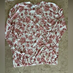 Lauren Ralph Lauren Cream and Red Floral Sweater